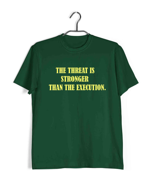 Chess Nimsowitsche The threat is stronger than the execution. Sports Casual Graphic Printed T-Shirt for Men